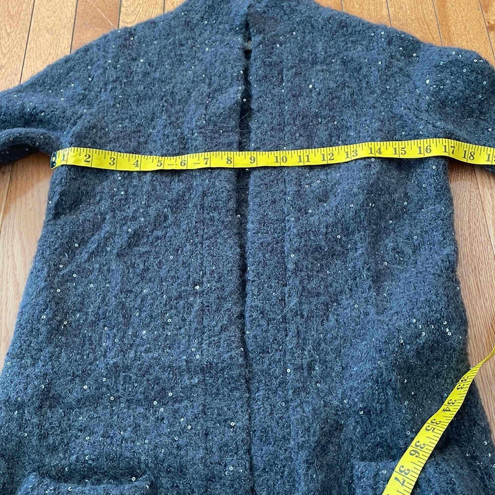 Tommy Bahama Cardigan Sweater Womens XXS Gray Sustone Open Front Alpaca Wool - Picture 6 of 10